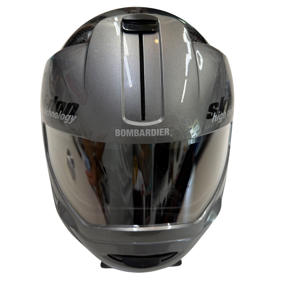 Ski-Doo Bombardier Modular Snowmobile Helmet Grey XXL DOT Approved Carbon Fiber